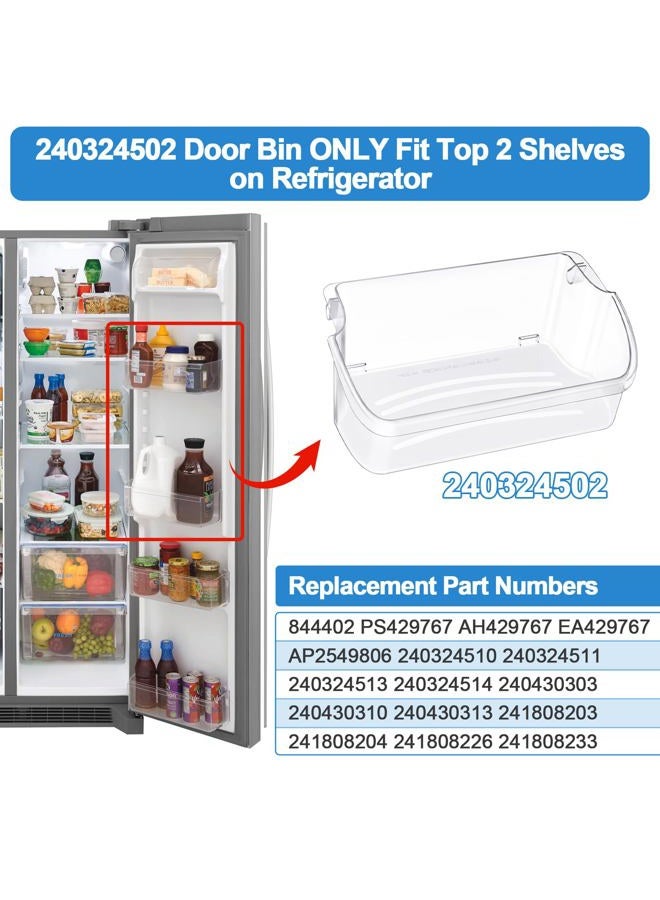 Alvar [2 PACK] Upgraded 240324502 Refrigerator Door Bin Shelf Replacement For Frigidaire Kenmore Electrolux Refrigerator Door bin Parts PS429767, AP2549806, LFSS2312TE0,LFSS2312TF0,with 2 Soda Can Organizer - Image 2
