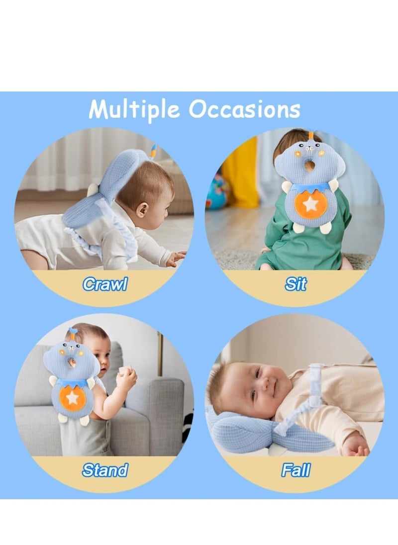 Toddler Anti Falling Pillow Head Protector Baby Backpack with Knee Pads for Walking Crawling Adjustable Protection Wear Safety Pad