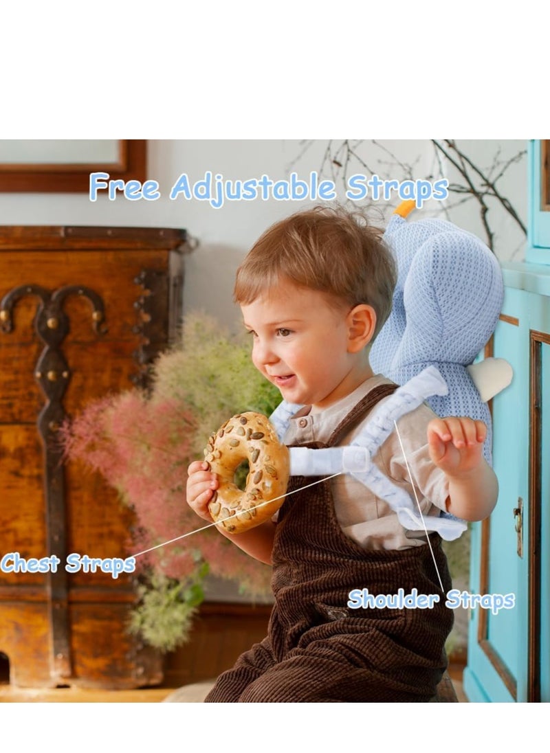 Toddler Anti Falling Pillow Head Protector Baby Backpack with Knee Pads for Walking Crawling Adjustable Protection Wear Safety Pad