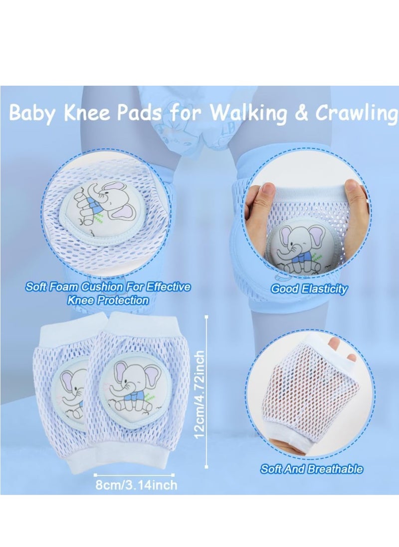 Toddler Anti Falling Pillow Head Protector Baby Backpack with Knee Pads for Walking Crawling Adjustable Protection Wear Safety Pad
