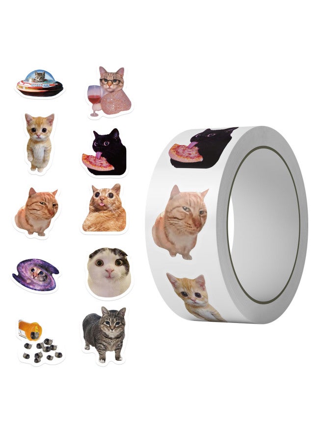 500 Stickers/roll New Roll Stickers Collection Cartoon Handbook Stickers Creative Sealing Stickers Decorative Mobile Phone Case