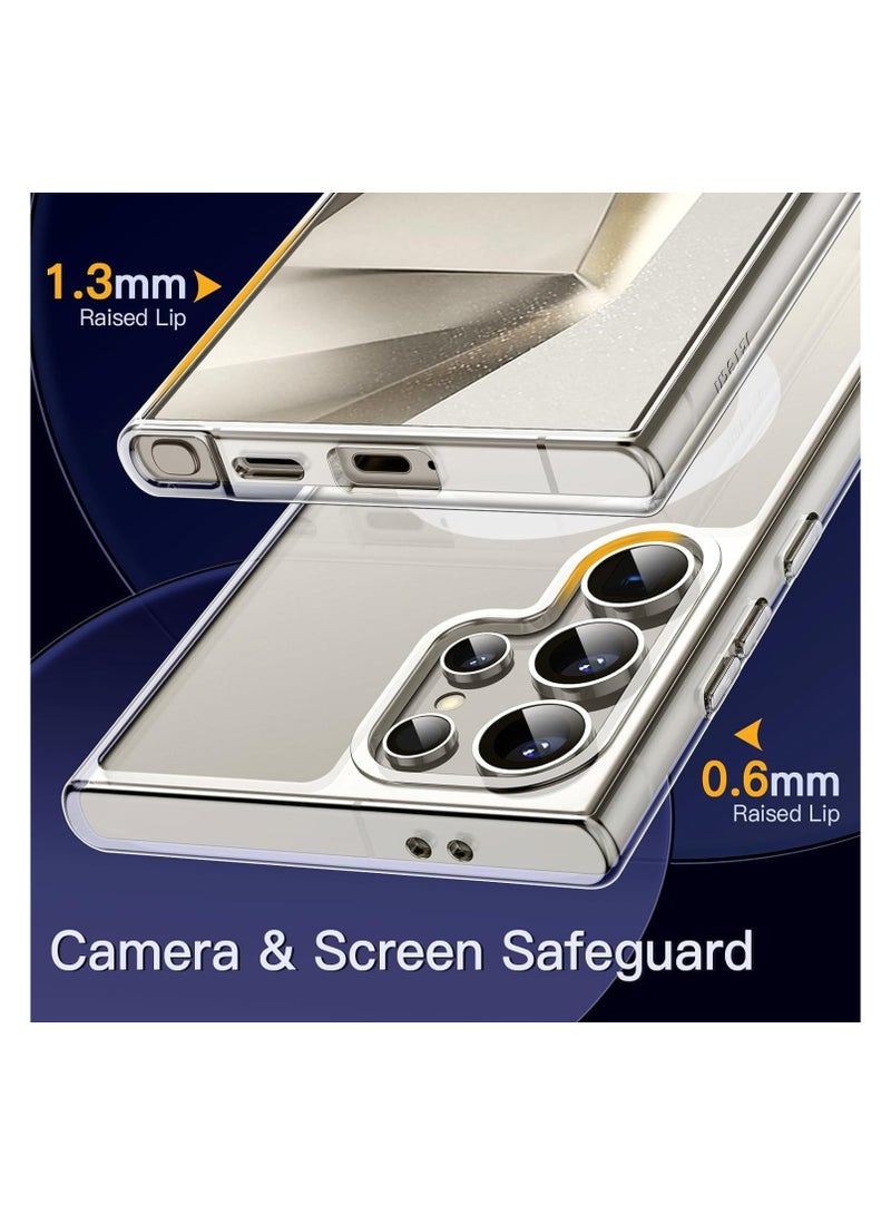 MagSafe Case Cover | Camera Protection | Hard Crystal Clear Back | Shockproof Bumper Case Cover for Samsung Galaxy S24 Ultra (Transparent) - Image 5