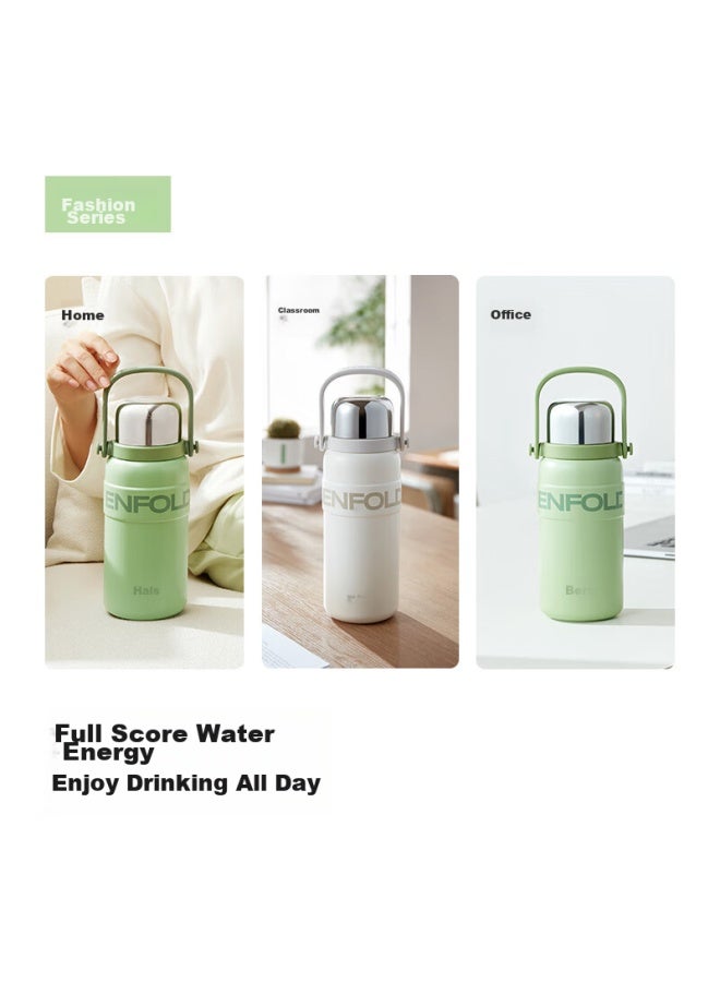 Haersi Insulated Cup, 316 Stainless Steel, Large Capacity Water Bottle, Sports Portable Water Cup, Outdoor Travel Flask, White, 1000ml - Image 5