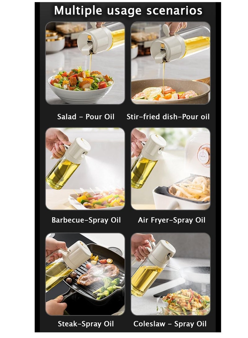 SYOSI Glass Oil spray bottle 500ML olive oil sprayer for cooking Oil dispenser bottle for kitchen Spray and dumping Sprayer Mister for Salad BBQ Kitchen Baking - Image 5