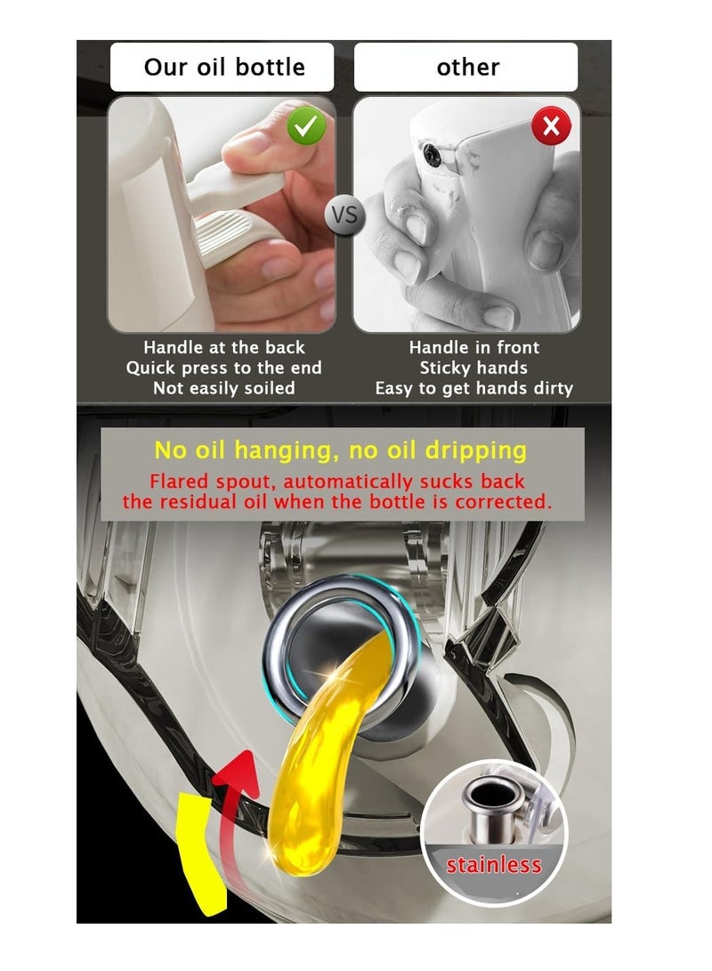 SYOSI Glass Oil spray bottle 500ML olive oil sprayer for cooking Oil dispenser bottle for kitchen Spray and dumping Sprayer Mister for Salad BBQ Kitchen Baking - Image 4