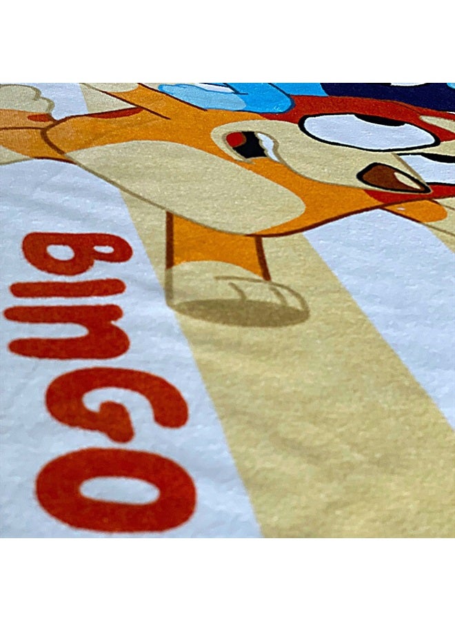 BLUEY Bingo Stripe Beach Towel Kids Swim Bath Holiday Children Bath Towels Tv Show Gift for Boys Girls 70 x 140 cm  - Image 3