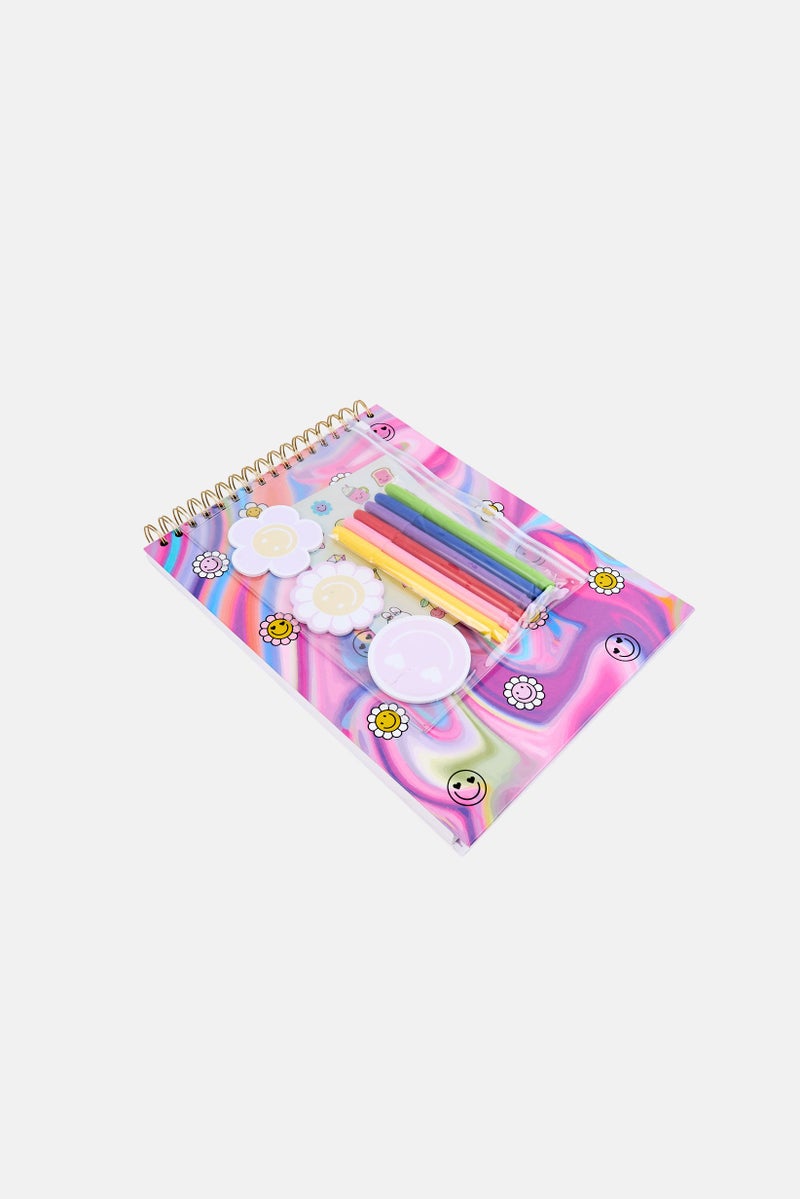 VOTUM 12 Pcs All In One Sketchbook Activity Set, Multicolor - Image 3