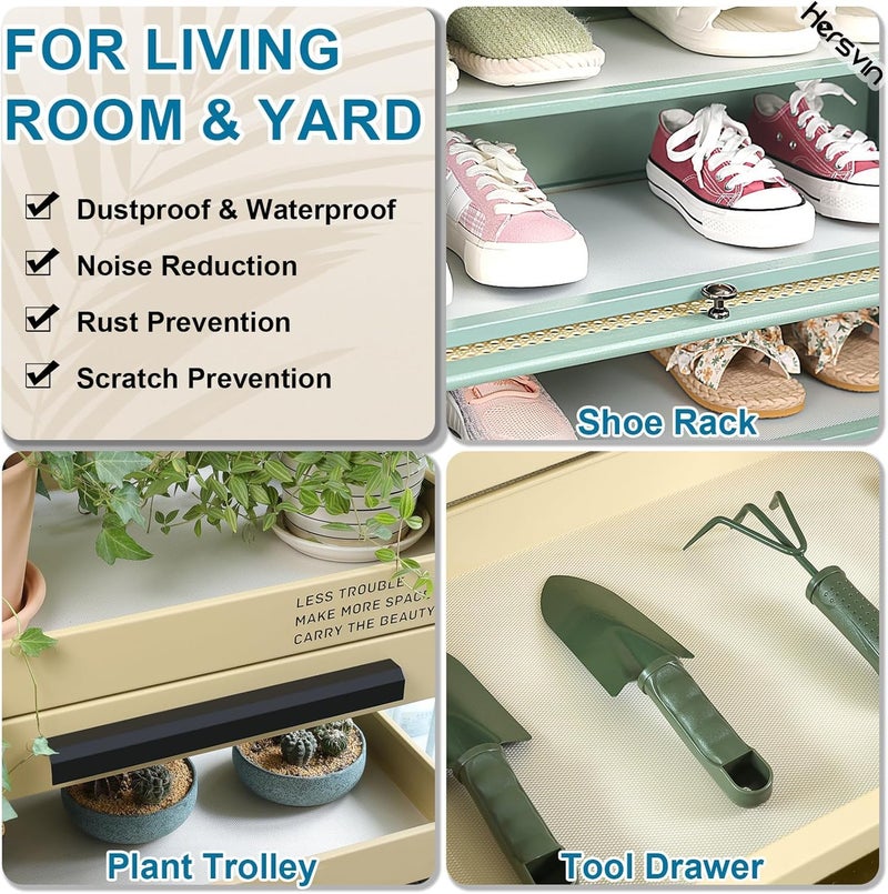 ZEYFLEEB Fridge Mats, Anti-Slip Kitchen Cabinet Drawer Shelf Mat Liner Sheets - Waterproof Strong Table Mat EVA for Fridge, Shelf Liner, Table Drawer mat (Diamond Transparent, 45 cm X 5 Meter) - Image 5