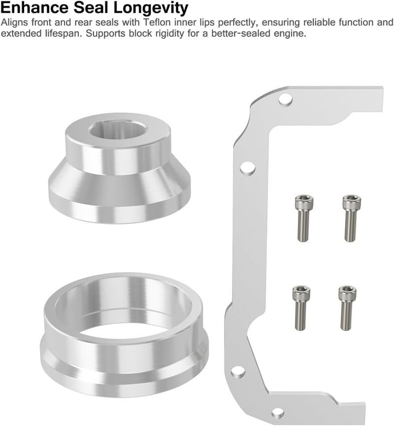 Moker LS Rear Main Seal Alignment Tool,Front Cover Alignment Tools & Oil Pan Front Cover Alignment Tool Kit for GM LS Engine 4.8 5.3 5.7 6.0 LS1 LS2 LS3 LS6 L99 LS4 LS9 LSA LQ4 LQ9 L76 L92 - Image 2