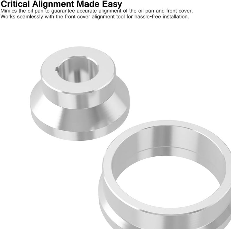 Moker LS Rear Main Seal Alignment Tool,Front Cover Alignment Tools & Oil Pan Front Cover Alignment Tool Kit for GM LS Engine 4.8 5.3 5.7 6.0 LS1 LS2 LS3 LS6 L99 LS4 LS9 LSA LQ4 LQ9 L76 L92 - Image 4