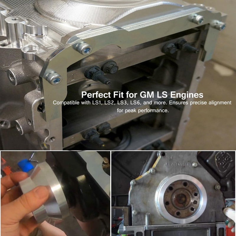 Moker LS Rear Main Seal Alignment Tool,Front Cover Alignment Tools & Oil Pan Front Cover Alignment Tool Kit for GM LS Engine 4.8 5.3 5.7 6.0 LS1 LS2 LS3 LS6 L99 LS4 LS9 LSA LQ4 LQ9 L76 L92 - Image 5