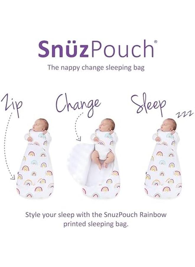 Snuz Pouch Baby Sleeping Bag 2.5 Tog Rainbow Design Soft 100 Percent Cotton With Zip For Easy Nappy Changing 6 18M  - Image 2