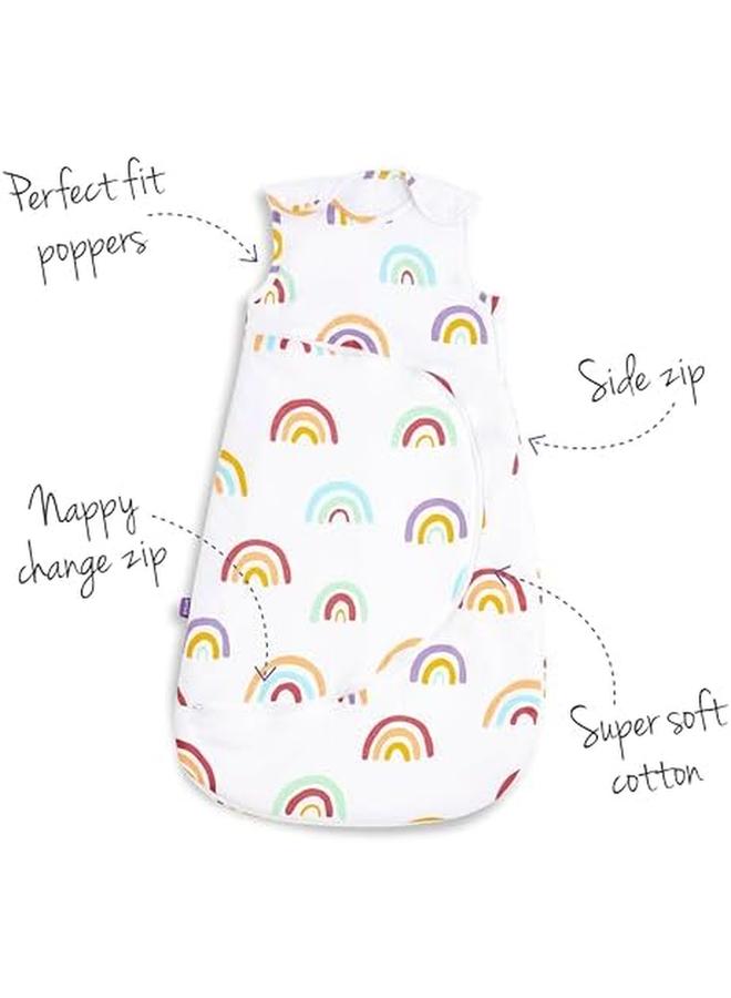 Snuz Pouch Baby Sleeping Bag 2.5 Tog Rainbow Design Soft 100 Percent Cotton With Zip For Easy Nappy Changing 6 18M  - Image 4