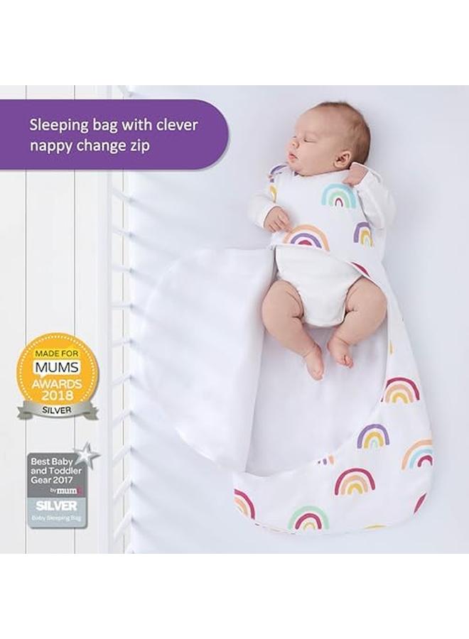 Snuz Pouch Baby Sleeping Bag 2.5 Tog Rainbow Design Soft 100 Percent Cotton With Zip For Easy Nappy Changing 6 18M  - Image 3