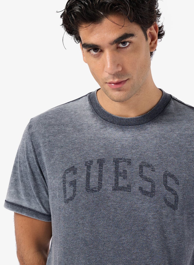 GUESS Short Sleeve Marine Logo Tee - Image 3