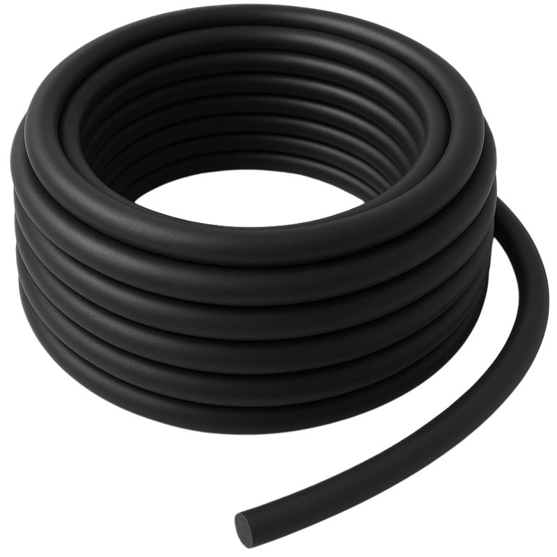 716 Inch x 150 Feet Natural Rubber Rope  Solid Core Rubber Bungee Cord for Industrial and Home Use