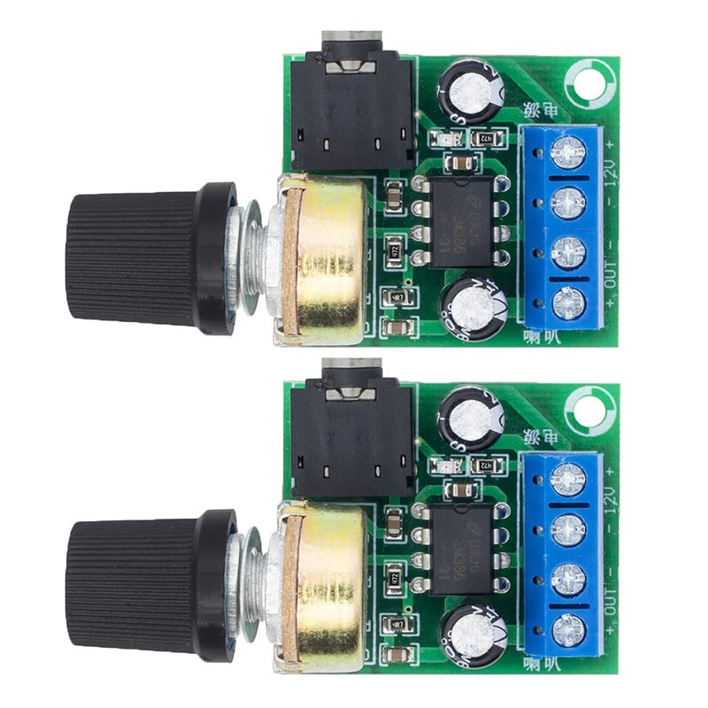 Acxico 2Pcs LM386 10W Mini Power Amplifier Board Audio Amplifier Module DC 3-12V Volume Adjustable Control - Image 1