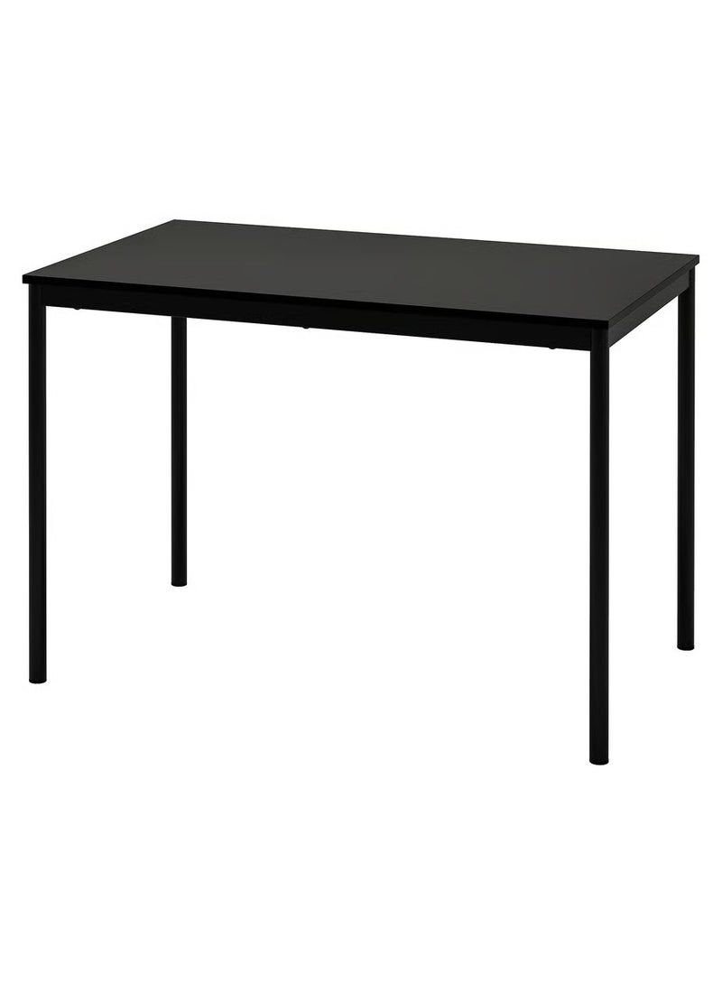 Selecto Hub Dining Table, Sturdy Metal Frame Durable Tabletop, Black 110 x 67 cm - Image 2