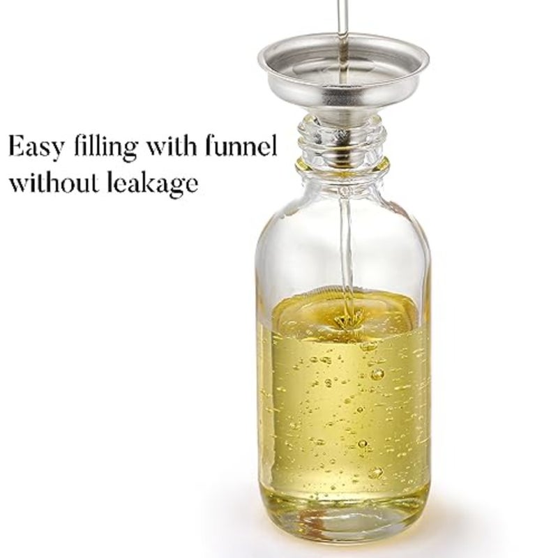 Set of 4, 1 oz Clear Eye Dropper Bottles with 1 Stainless Steel Funnels and 4 Labels - s 30ml Thick Glass Tincture Bottles - Leakproof Essential Oils Bottles for Health, Personal Care and Beauty - Image 4