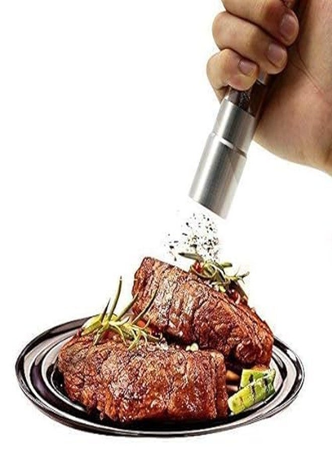 Fulkiza Salt & Pepper Grinder | Stainless Steel Push Button Modern Design Thumb Grinder for Black Pepper, Himalayan Salt, Spice (1pcs) - Image 5