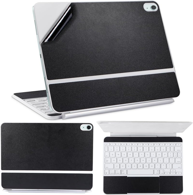 IMMOENUC Protective Skin Sticker for 2025 iPad Air M4 M3 11-inch Magic Keyboard 3-Side ull Coverage Protective Vinyl Decals Self-Adhesive,Pre-Cut (Top/Bottom/Keyboard Panel)（Black） - Image 1