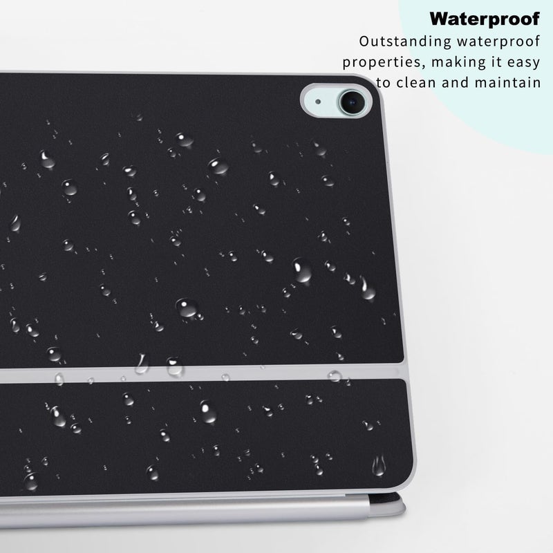 IMMOENUC Protective Skin Sticker for 2025 iPad Air M4 M3 11-inch Magic Keyboard 3-Side ull Coverage Protective Vinyl Decals Self-Adhesive,Pre-Cut (Top/Bottom/Keyboard Panel)（Black） - Image 5