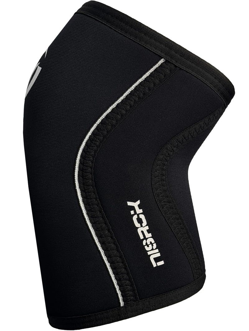 Nisrok Knee Sleeves (1 Pair), 7mm Neoprene Compression Knee Braces, Great Support for Cross Training, Weightlifting, Powerlifting, Squats, Basketball and More (Black, Large) - Image 2