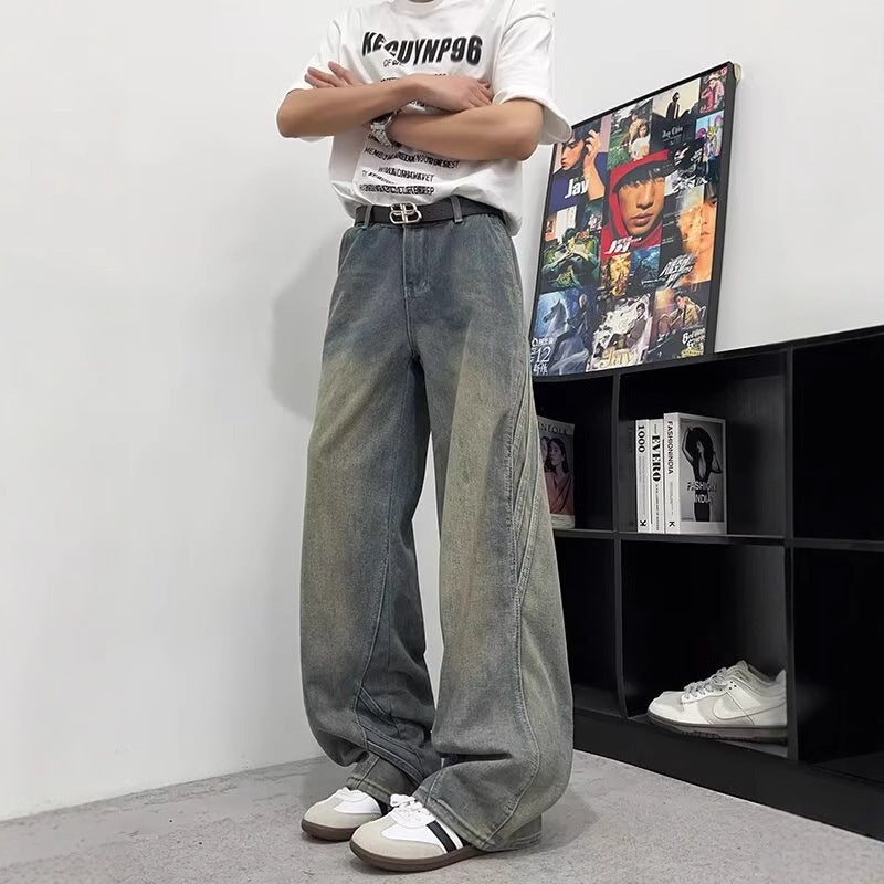 Unisex Classic Denim Jeans Loose Fit Daily Outdoor Wear - Image 2