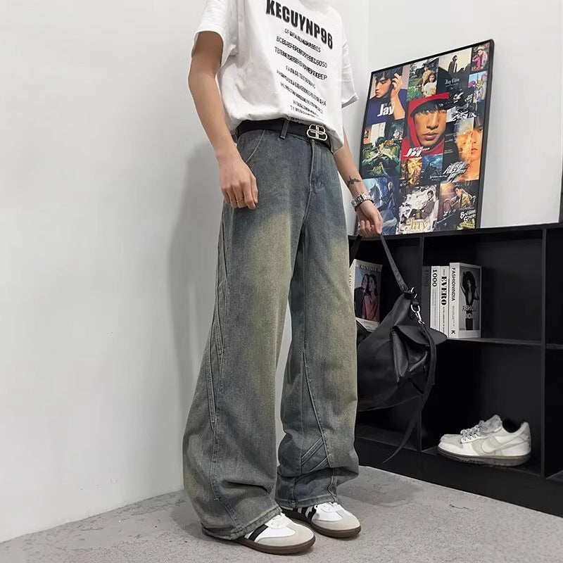Unisex Classic Denim Jeans Loose Fit Daily Outdoor Wear - Image 3