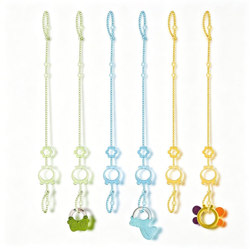 Sopkdey Toy Straps for Baby 6pcs Adjustable Toy Holder for Stroller Accessories Silicone Baby Tether Pacifier Clip No Throw Baby Travel Essential Leash for High Chair Car Seat Baby Toy Clips - Image 3
