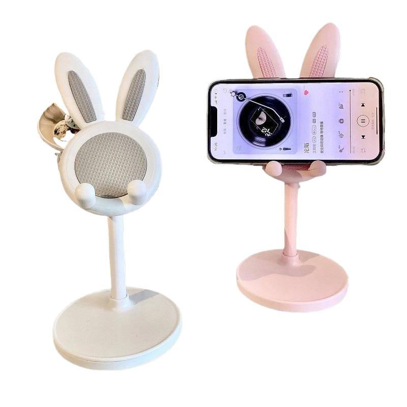 Adjustable Silicone Stand Phone Holder Bunny Desktop for Universal Fit White for Personal Use - Image 5