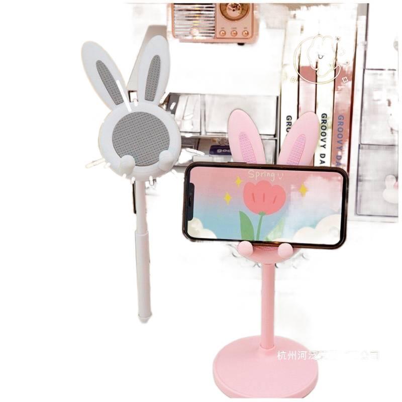 Adjustable Silicone Stand Phone Holder Bunny Desktop for Universal Fit White for Personal Use - Image 2