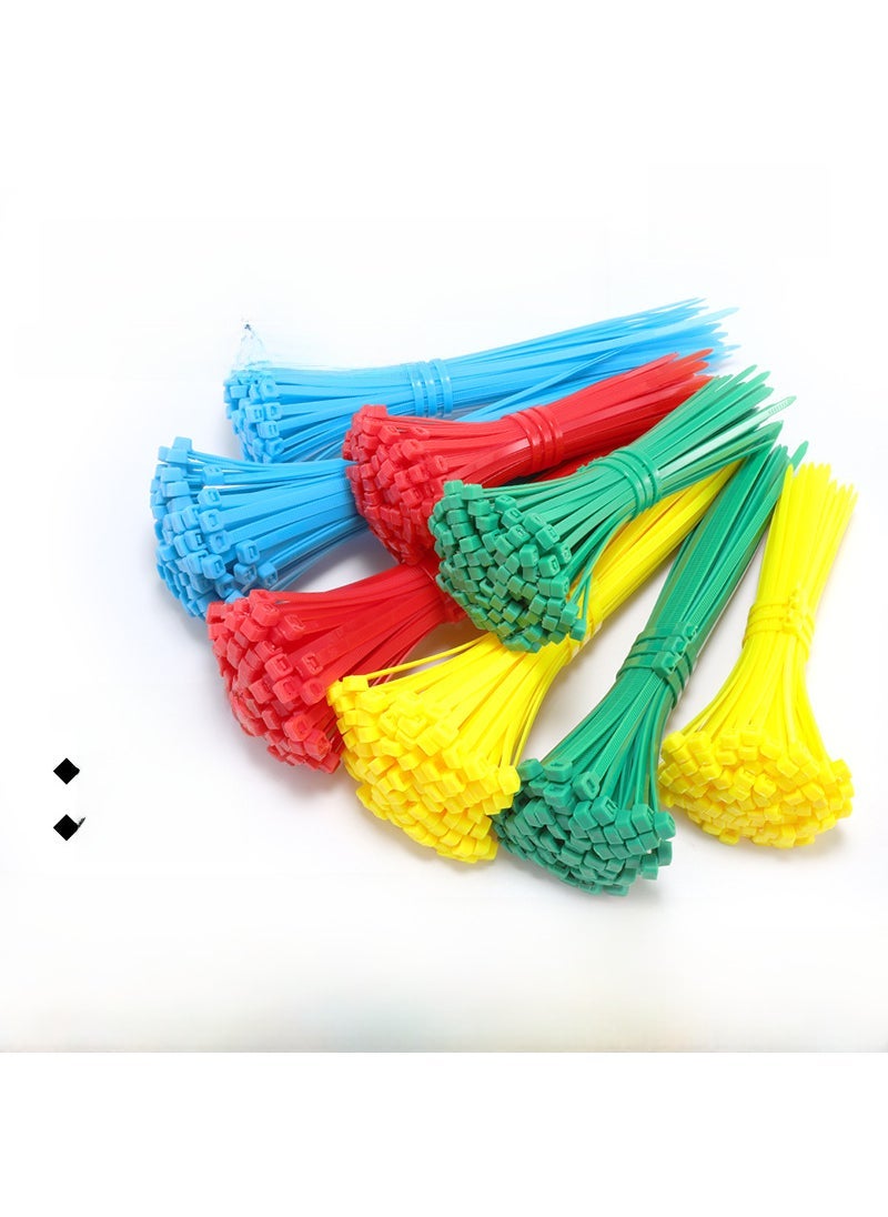 Colorful Self-Locking Nylon Cable Ties 4x150/200/5x300 Red 4*200GB 3.6mm wide 100