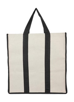 Kuber Industries Kuber Industries Canvas Shopping Bags/Grocery Bag for Carry Grocery, Fruits, Vegetable with Handles (Black) 54KM4013  - Image 2