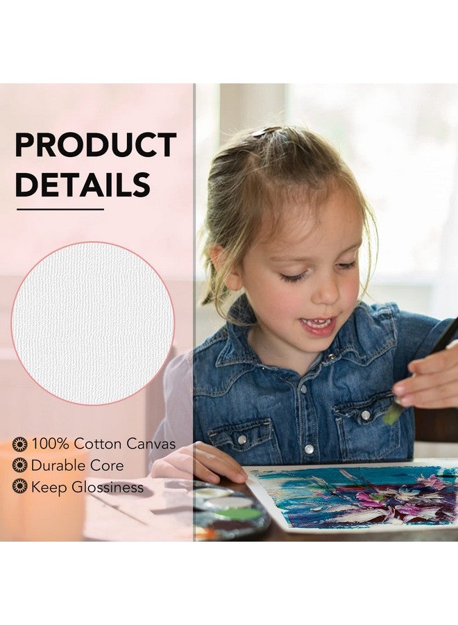 ESRICH Canvases For Painting Blank Cotton Canvas Boards 48Pack With 8Size 4*4"4*6"5*6"6*6"8*10"10*10"9*12" 11*14"，6 Of Each Painting Canvas For Oil & Acrylic Paint - Image 4