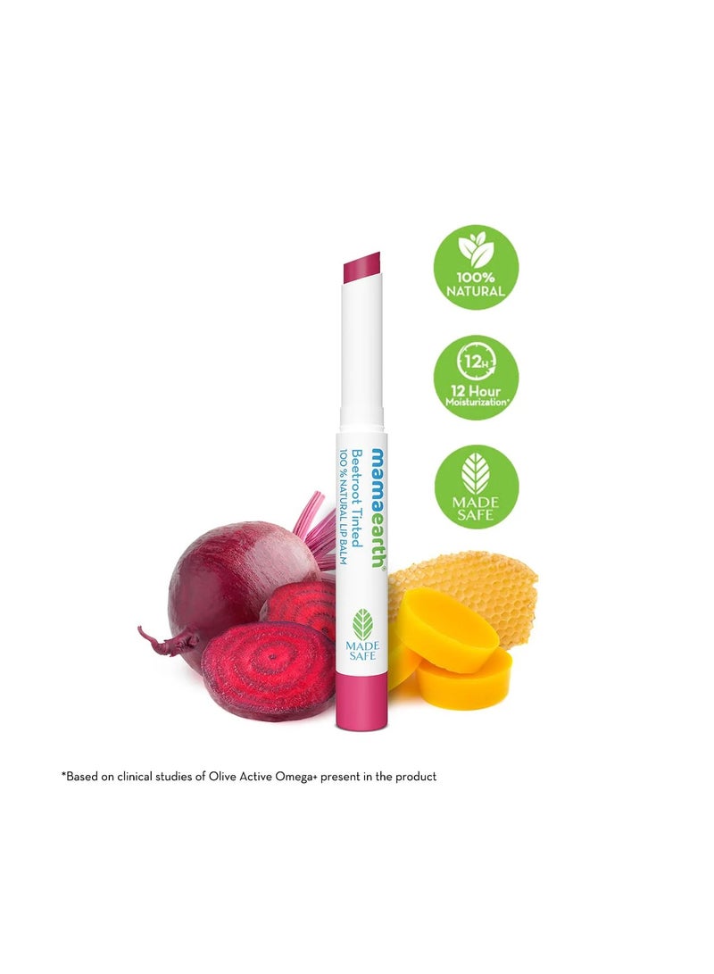 Mamaearth Beetroot Tinted 100% Natural Lip Balm Natural Pink Tint 2g - Image 2