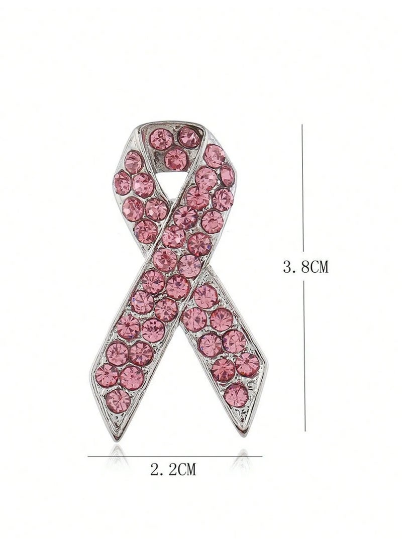 Breast Cancer Awareness Pink Ribbon Brooch Pin with Secure Back Clasp – Single Piece, Perfect for Campaigns, Schools, Hospitals, and Daily Use - Image 4