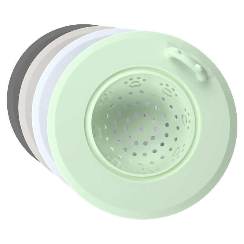 Li & Zhao Li&Zhao Kitchen Sink Drain Strainer - 4 PCS Silicone Sink Strainer Drain Stopper Sink Plug 4.6Ë Diameter Rim Drain Catcher Kitchen Sink Drain Filter Basket (4 Colors) - Image 1