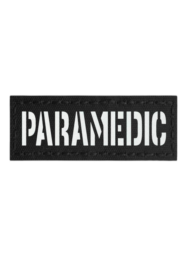 Tactical Freaky Reflective Paramedic 1x3.5 Name Tape EMS EMT Medic Touch Fastener Patch - Image 1