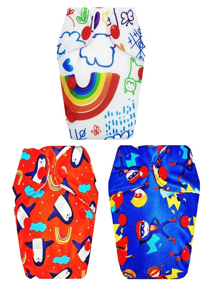 Dumbledo Premium Newborn Cloth Diaper with Integrated Soaker (Pack of 3) | Snug Fit | Leakproof | Travel Friendly | Worry-Free Diapering | 0 - 4 Months | Unisex Baby - Image 1
