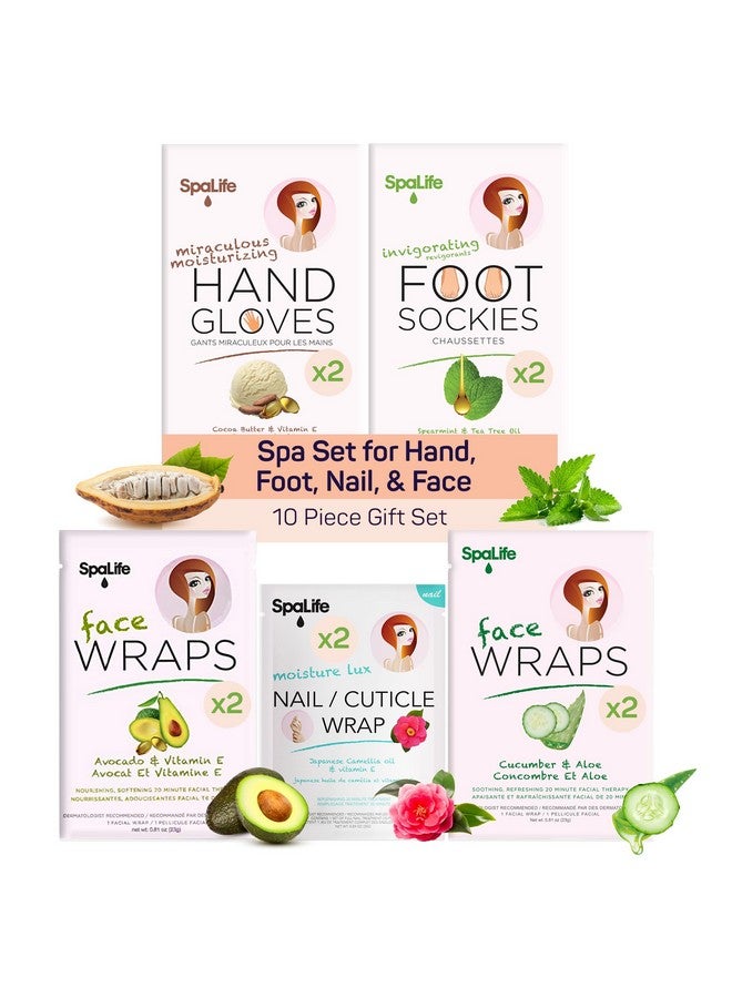 سبا لايف مجموعة هدايا سبا لايف الوردية من 10 قطع - مجموعة كورية للعناية بالبشرة مع منتجات للوجه واليدين والقدمين والأظافر بحجم مناسب للسفر - مجموعة للعناية بالبشرة للنساء - Image 1