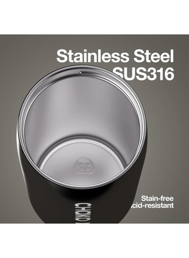 CHAKO LAB Insulated Stainless Steel Water Bottle with Strap | BPA-Free Leak Proof | 17oz Bottle with Spout Lid & Straw - Image 4