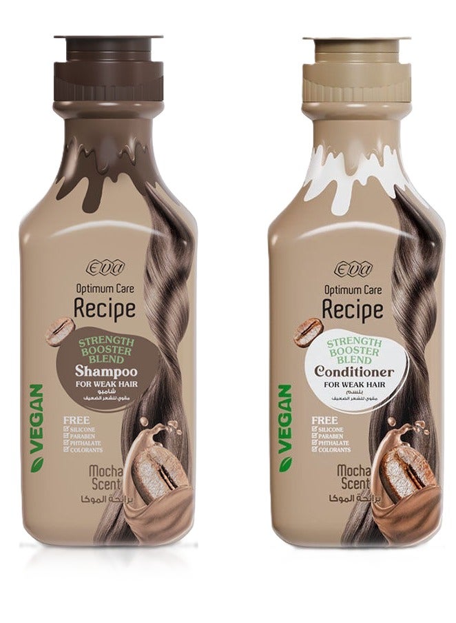 Eva Optimum Care Recipe Hydrating Blend Shampoo Berries Scent 350 Ml + Conditioner 350 ML - Image 1