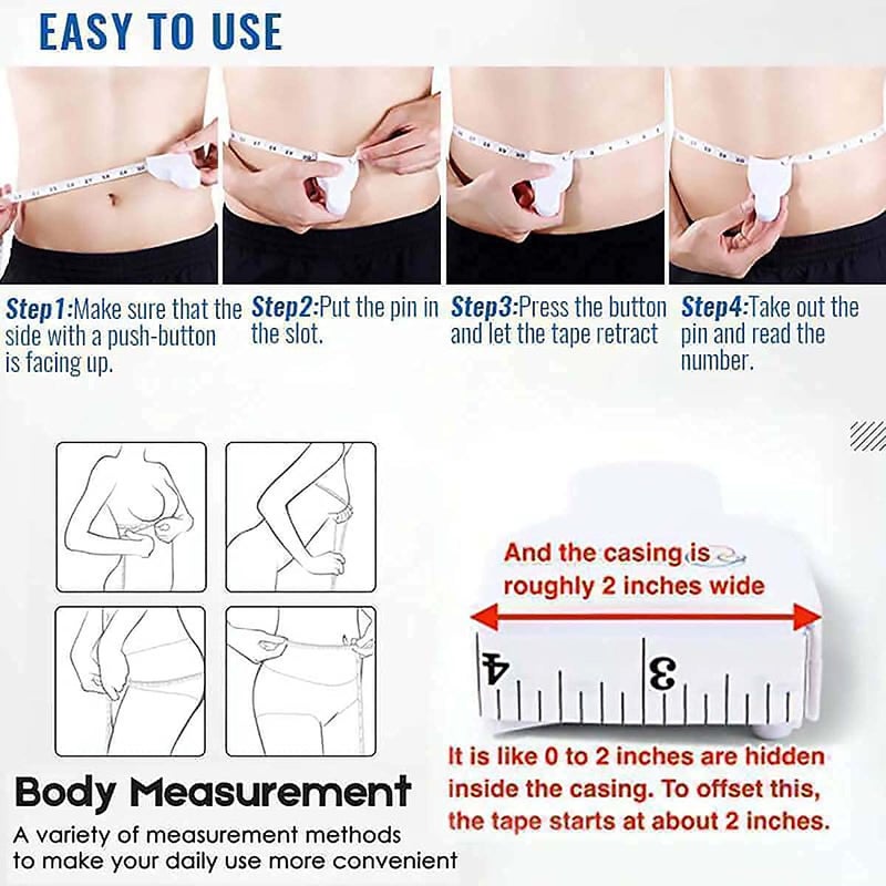 Swami Enterprise Measure Tape for bodyTelescopic Tape Measure Perfect Body Tape Measure Fitness Measuring Tape For Measuring Bust Body Fat Measuring Waist Thigh Pack of 1 - Image 5