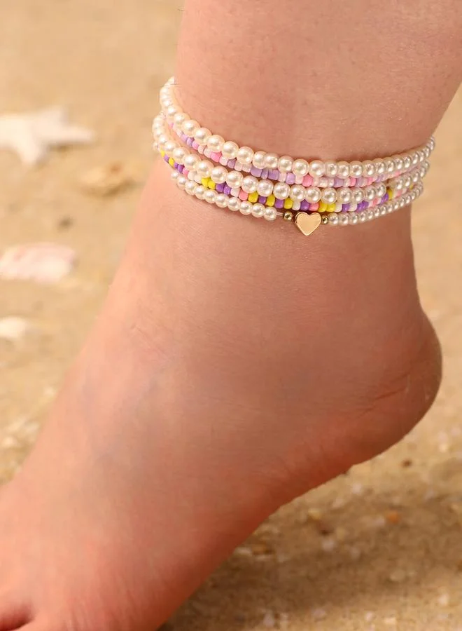 تايك تو طقم خلخال بخرز للأطفال 5 قطع