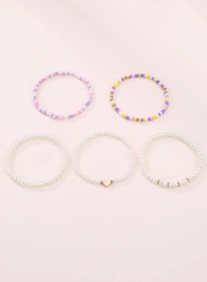 تايك تو طقم خلخال بخرز للأطفال 5 قطع