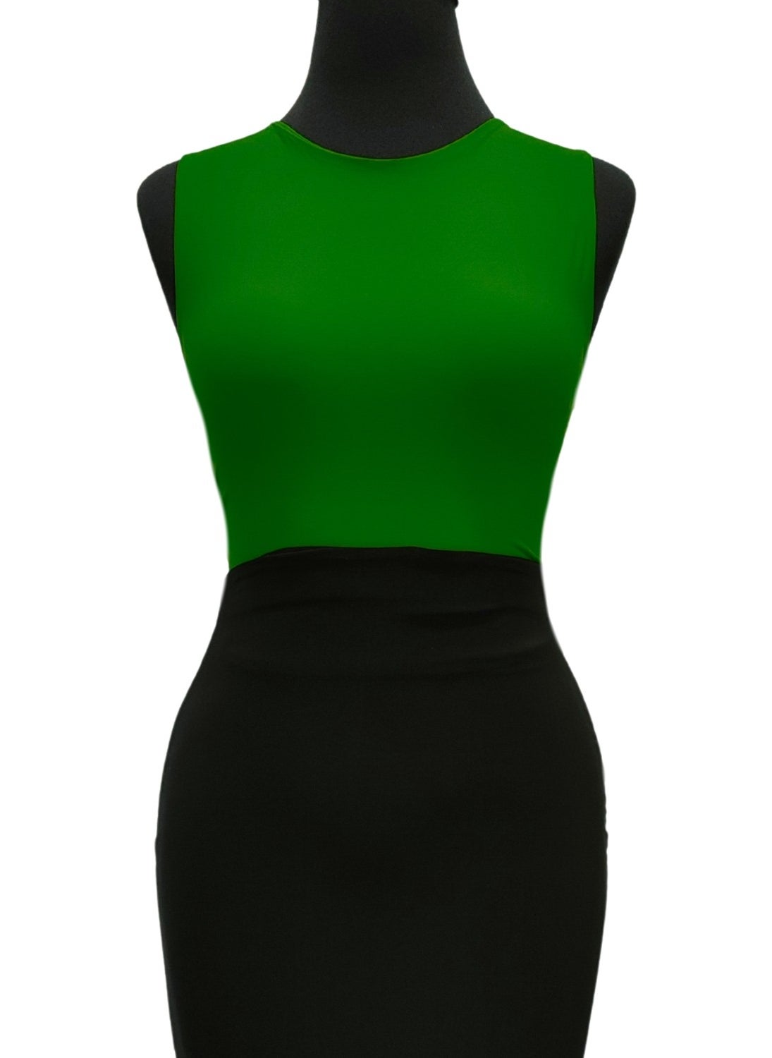 Due Stelle Double Sided Back Tie Crop Black - Green  - Image 2
