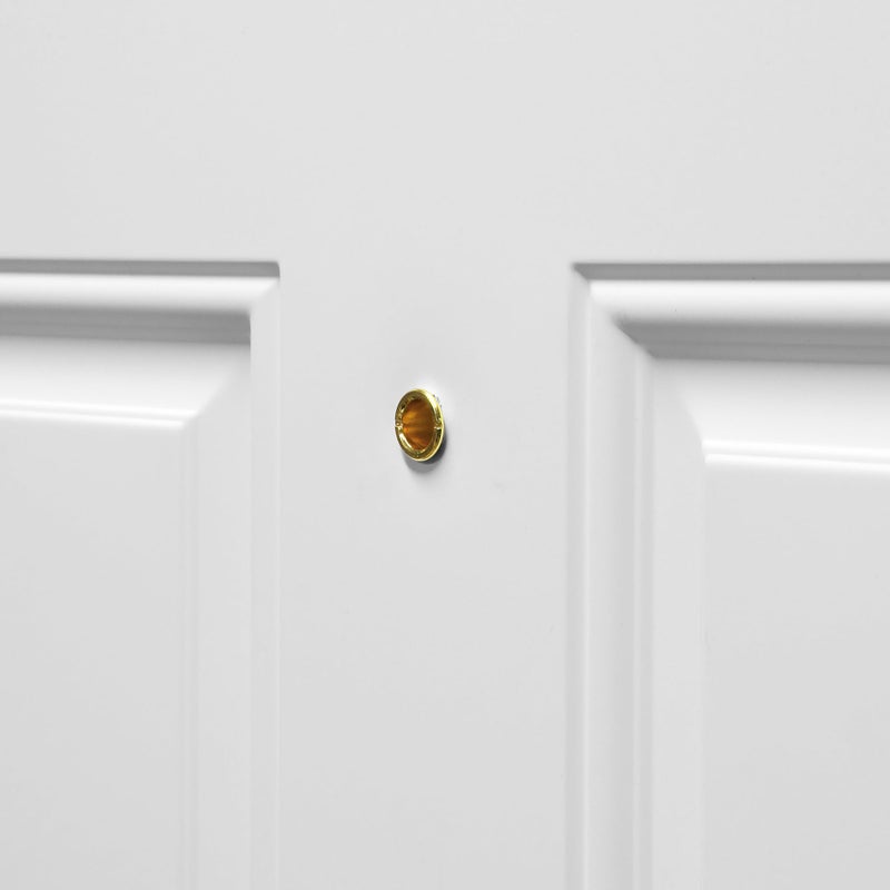 Prime-Line U 9893 Door Viewer, 1/2 In. x 180 Degree, Solid Brass Housing, Plastic Lens, Polished Brass Finish (Single Pack) - Image 3