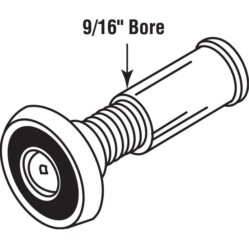 Prime-Line U 9893 Door Viewer, 1/2 In. x 180 Degree, Solid Brass Housing, Plastic Lens, Polished Brass Finish (Single Pack) - Image 2