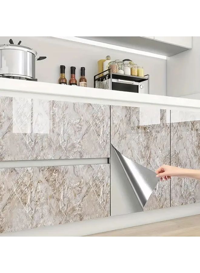 Thickened Heat Resistant Waterproof Marble Wallpaper Peel And Stick 15 75inch Wide - Image 1